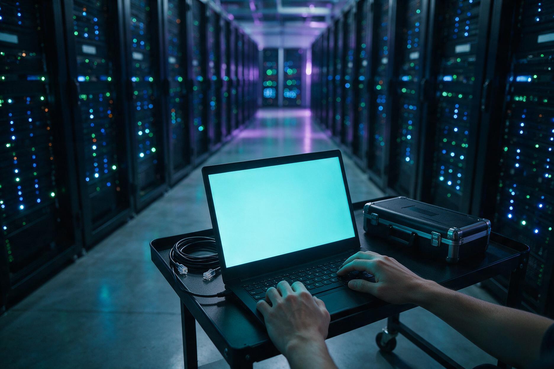 Engenheiro provisionando infraestrutura com Terraform em data center